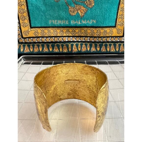 ÉVOCATEUR Artisan Luxury 22k Gold Leaf Cuff NWOT - Picture 3 of 7